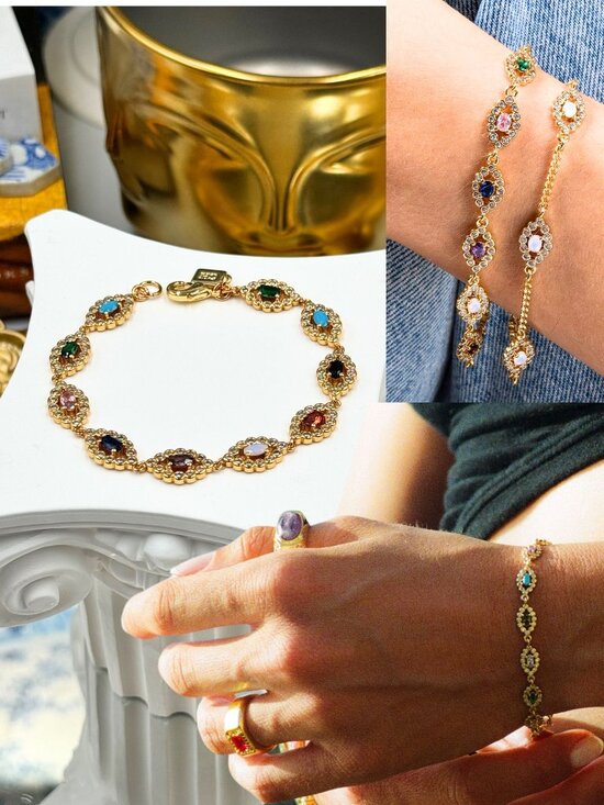 Crystal Haze Jewelry - 🆕 CRYSTAL HAZE 🧿 NWT Rainbow Evil Eye Bracelet